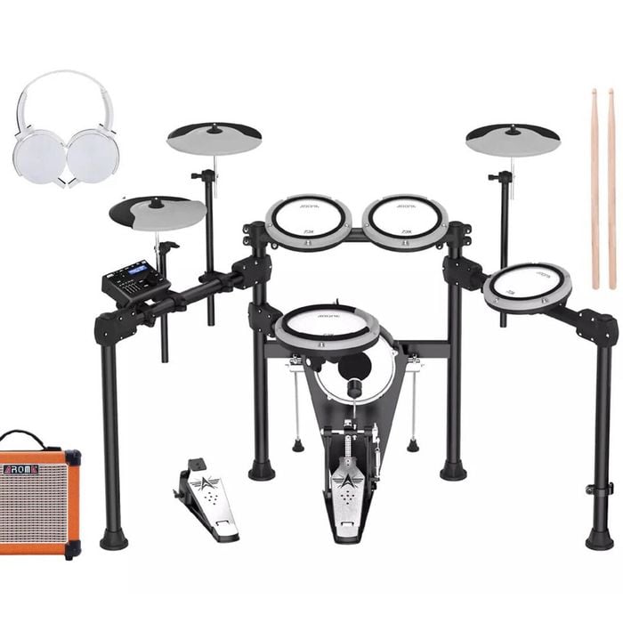 Aroma 5 Piece Electronic Drum Kit Premium With Amp Package