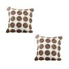 SOGA 2X 45cm Brown Leather Throw Pillows – Square Cushions
