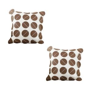 SOGA 2X 45cm Brown Leather Throw Pillows – Square Cushions