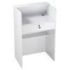 VEVOR 60 cm Rectangular Front Counter Table White with Drawer for Office