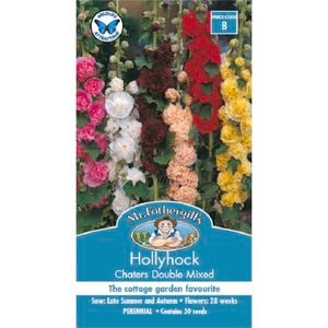 Mr Fothergill's Hollyhock Chaters Double Mixed Seeds