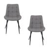 Mary 2pc Set Pu Dining Chair Grey
