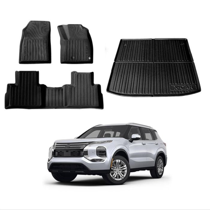 Floor Mats Boot Liner for Mitsubishi Outlander 2021-Outlander Customized Car Floor Liners Full Set Carpet