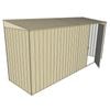 Build-A-Shed 1.2 x 4.5 x 2.0m Skillion Single Hinged Side Door Shed - Cream