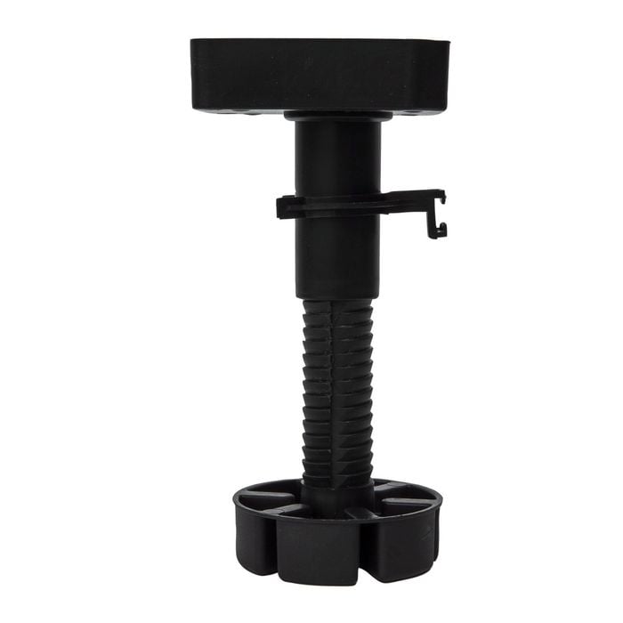 Hafele 150mm Black Adjustable Screw On Leg Set - 4 Pack