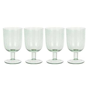Davis & Waddell Saltara Set Of 4 Bubble Glass Goblets 330ml