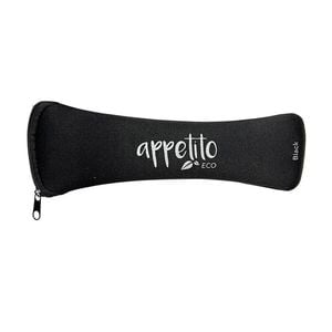 6pc Appetito Stainless Steel Traveller's Cutlery Set - Black