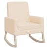 vidaXL Rocking Chair Cream Fabric Armchair Living Room Relaxing Seating Sofa