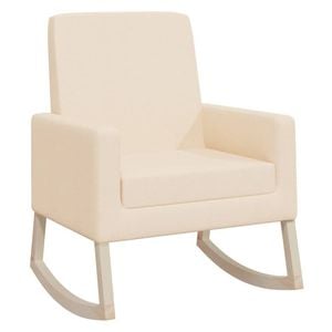 vidaXL Rocking Chair Cream Fabric Armchair Living Room Relaxing Seating Sofa