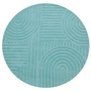 Contemporary Handwoven Wool Rug-Unity 6230-Cashmere Blue-160x160cm