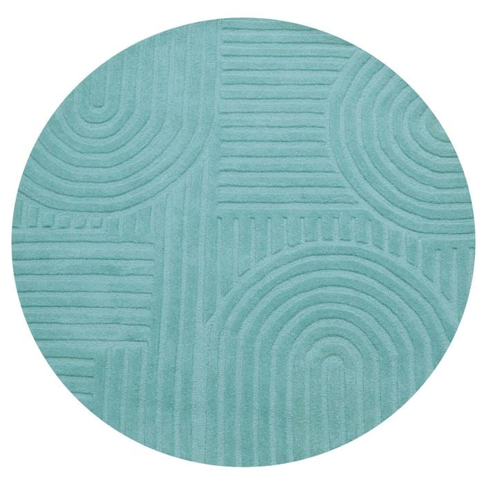 Contemporary Handwoven Wool Rug-Unity 6230-Cashmere Blue-160x160cm