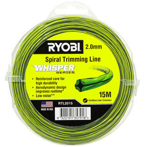 Ryobi 2mm x 15m Whisper Series Trimming Line