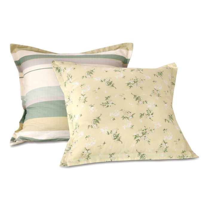 Dreamaker Otto 100% Cotton Reversible Tailored European Pillowcase Twin Pack