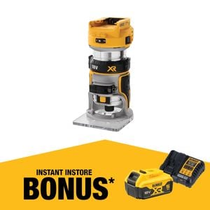 DeWALT 8mm 18V XR Li-Ion Brushless Router - Skin Only