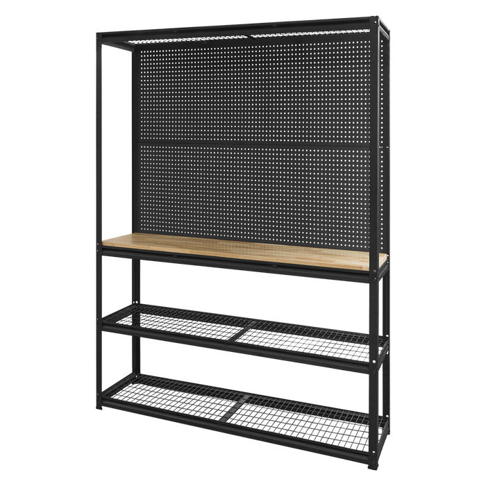Pinnacle 1830 x 1500 x 540mm Heavy Duty Workstation Black