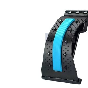 NNEOBA Adjustable Back Stretcher & Massager Lumbar Support Blue