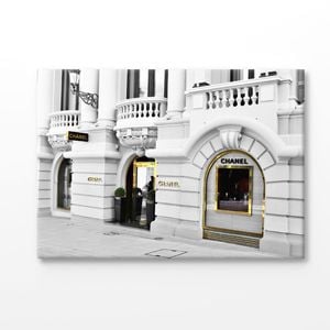 Black with Gold Luxury Fashion Store Print 100% Australian Made 75x50cm (Stretched Canvas)