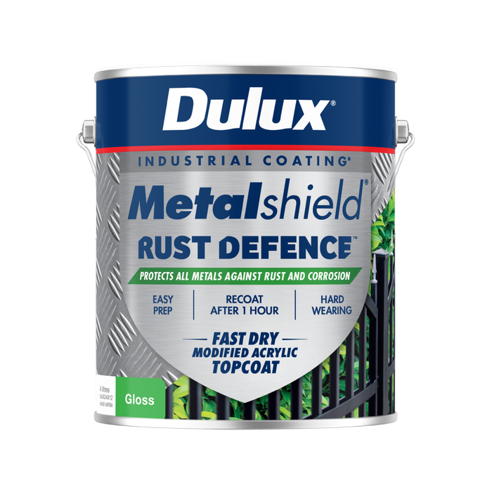 Dulux 4L White Gloss Metalshield Rust Defence