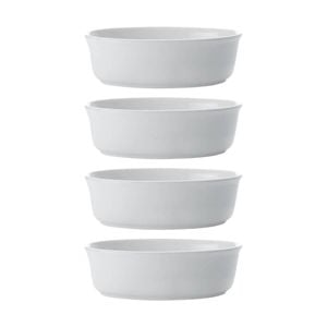 4pk Maxwell & Williams White Basics Pie Dish Oval 13cm
