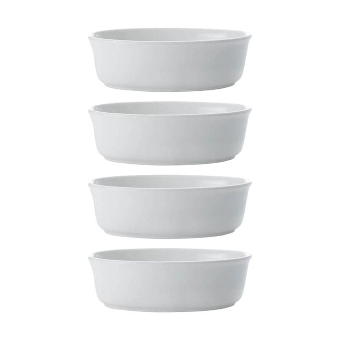 4pk Maxwell & Williams White Basics Pie Dish Oval 13cm