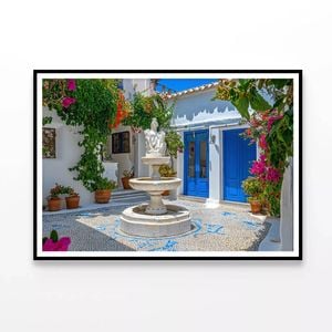 Courtyard, Flowers, Houseplant  Print 100% Australian Made 120x90cm  (Poster)