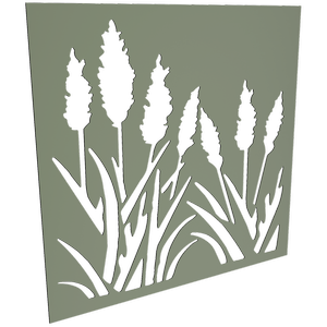 ProtectorAl 300-1200 x 300-1200mm Pale Eucalypt Bullrush Unframed Solid Aluminium Decorative Panel