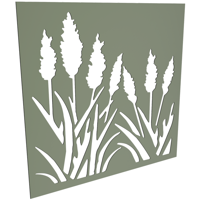 ProtectorAl 300-1200 x 300-1200mm Pale Eucalypt Bullrush Unframed Solid Aluminium Decorative Panel