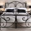 Istyle Christina Queen Bed Frame Metal Grey Black