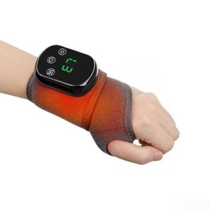 Catzon Wrist Heat Brace Massager 3 Levels Massage Vibration 5 Speeds Infrared Hot Compress