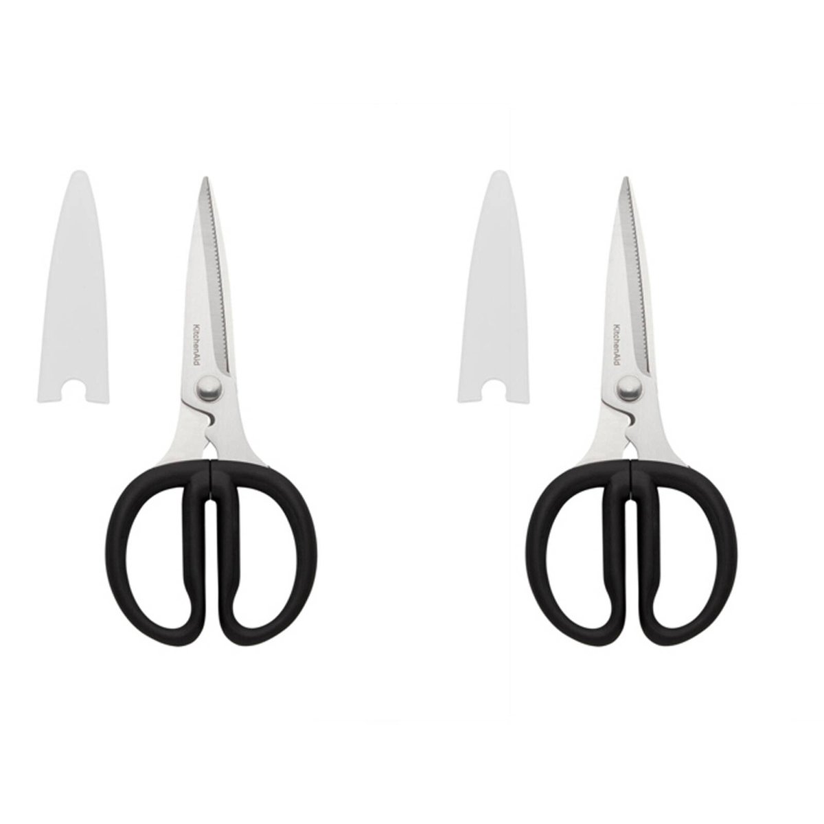 2PK KitchenAid All Purpose Shears Stainless Steel Scissors 21cm - Black ...