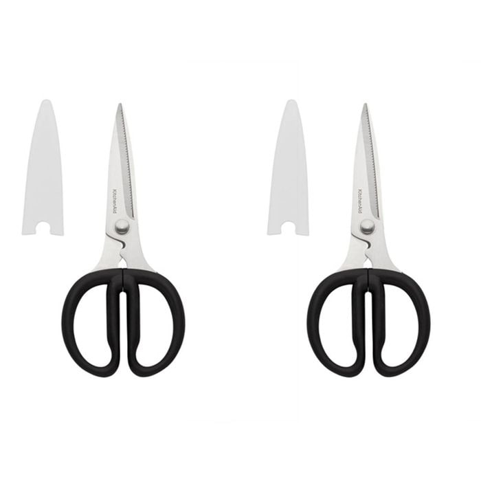 2PK KitchenAid All Purpose Shears Stainless Steel Scissors 21cm - Black