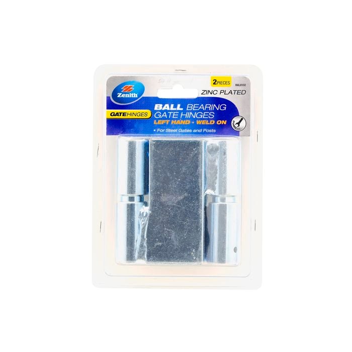 Zenith Zinc Plated Left Hand Ball Bearing Gate Prison Hinge - 2 Pack