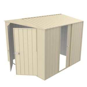 Build-a-Shed  2.3 x 2.3 x 2.3m Gable Single Sliding Side Door Shed - Cream