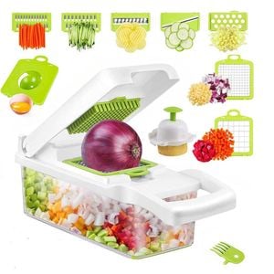Catzon 8-in-1 Multifunctional Vegetable Chopper-White
