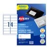 AVERY Laser Label L7073 14Up Pack of 10