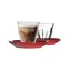 Duralex 12 Piece Picardie Glass Coffee Cup and Ceramic Saucer Set - 220ml
