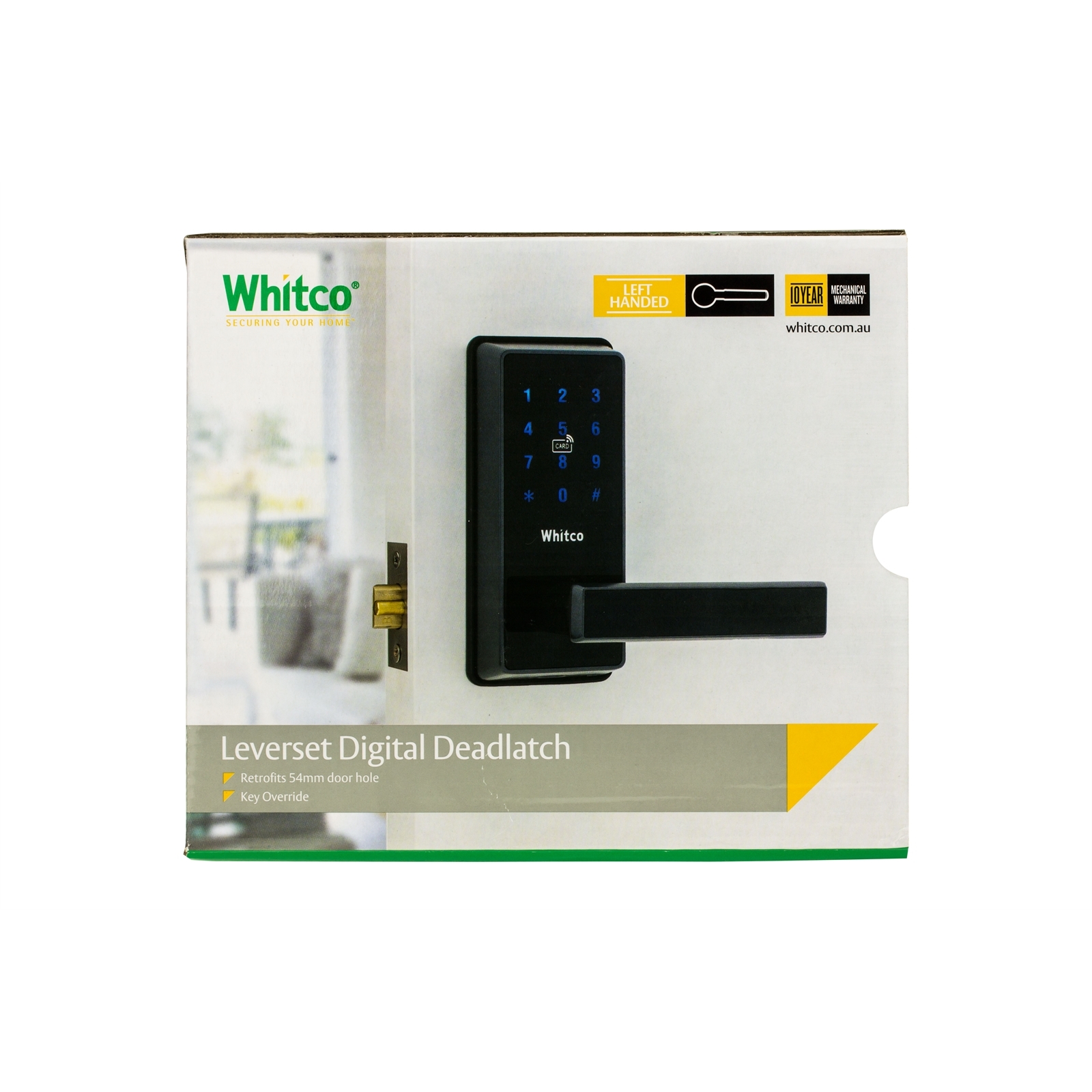 Whitco Black Left Hand Leverset Digital Deadlatch product image