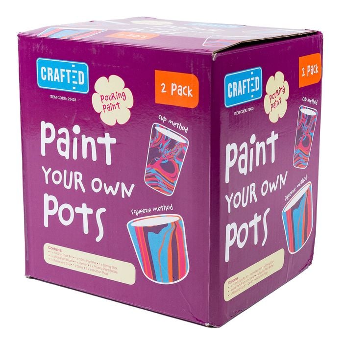 Crafted Paint Your Own Pot Pouring Paint - 2 Pack