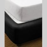 Ramesses Vertical Quilted Valance Black DOUBLE
