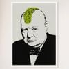 Galrie Banksy Turf War 2003 Artwork - Master Edition Print on Archival Quality Paper, White Frame, A2 42 x 60cm (16 x 24inch)