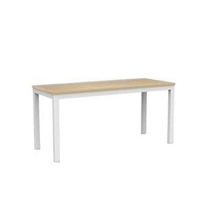 Olg Axis Table 4 Leg White Frame New Oak Ravine Top L900mm X W600mm