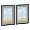 Nicola Spring Photo Frames with A5 Mount - A4 (8" x 12") - Black - Pack of 2