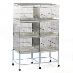 6xBreeding Bird Cages on Stand for Canary Parakeet Budgie Cockatiel Small Birds