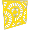 ProtectorAl 300 - 1200 x 300 - 1200mm Light Yellow / Gloss White Sunburst Unframed Composite Deco Panel