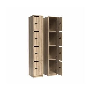 Olg Knox Locker Four Door New Oak Ravine W305mm X D455mm X H1805mm