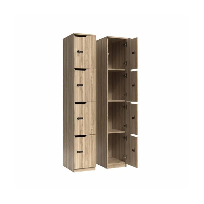 Olg Knox Locker Four Door New Oak Ravine W305mm X D455mm X H1805mm