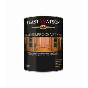 Feast Watson 1L Clear Satin Timber Weatherproof Varnish