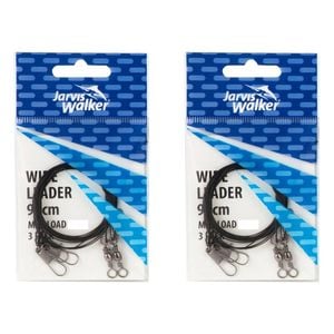 2x 3 Pack of Jarvis Walker 45cm/13kg Black Wire Leader Rigs