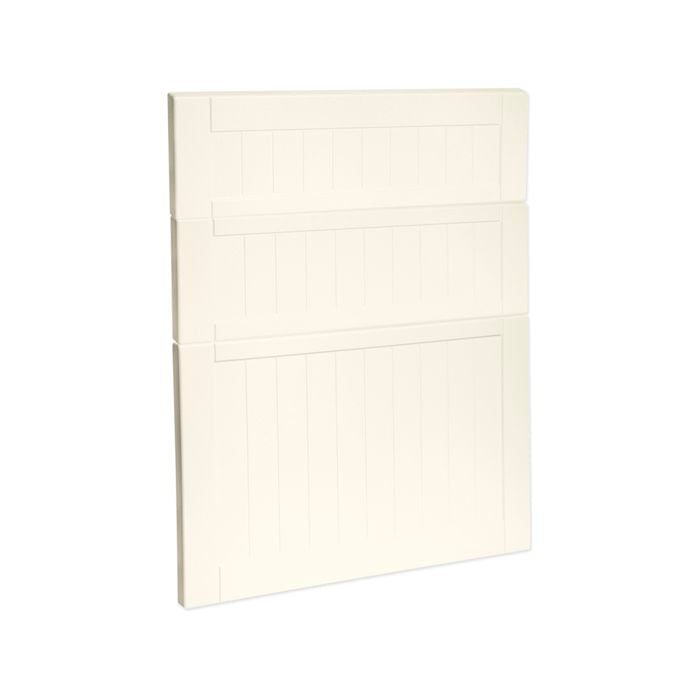 Kaboodle 600mm Antique White Country Drawer Panel - 3 Pack