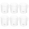6pc Wilmax England 250ml Thermo Glass Cup Coffee Mug - Clear